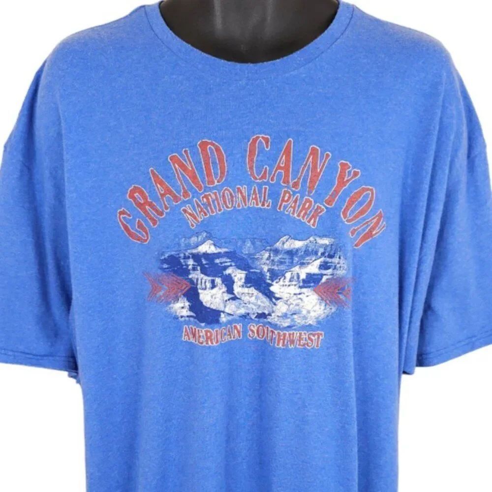 Grand Canyon T Shirt Mens Size 2XL Blue National Park Hiking American Southwest